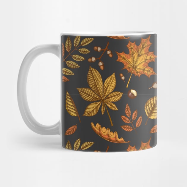 Autumn  pattern with leaves by nocturanna@gmail.com